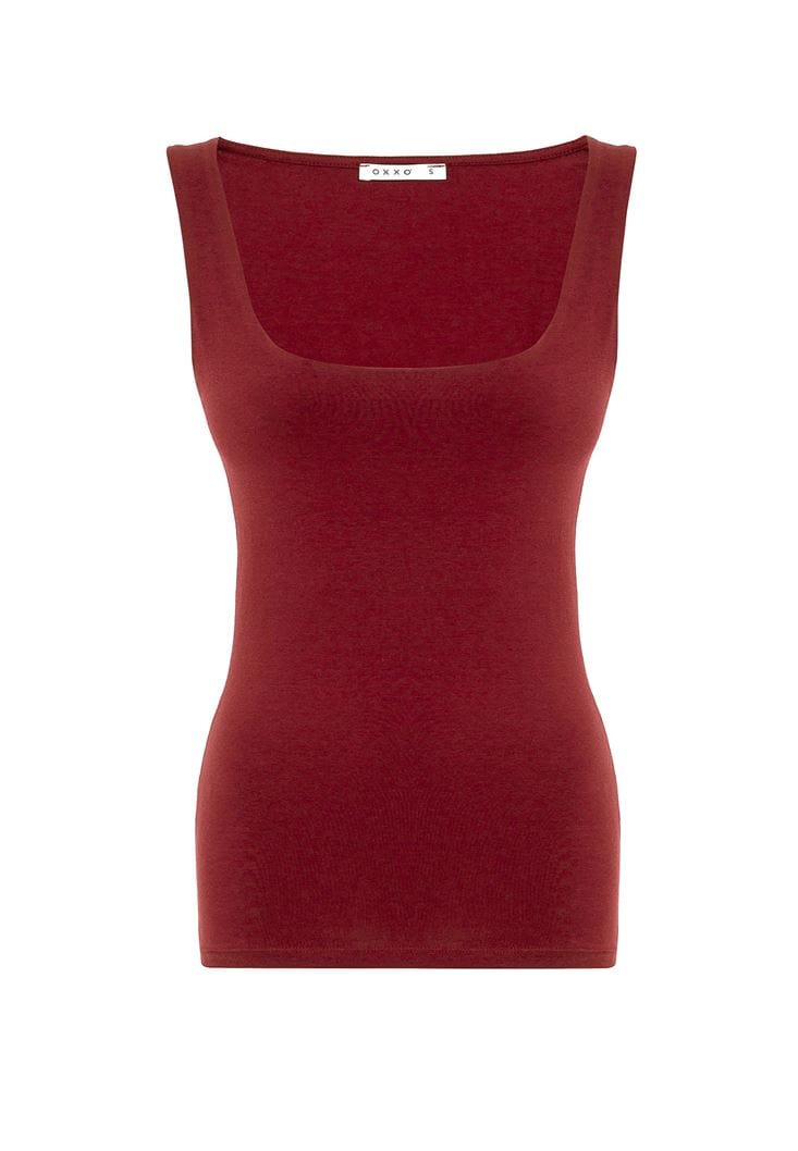 OXXO Womens Tops OXXO - Thick Strap Square Neck Tank top