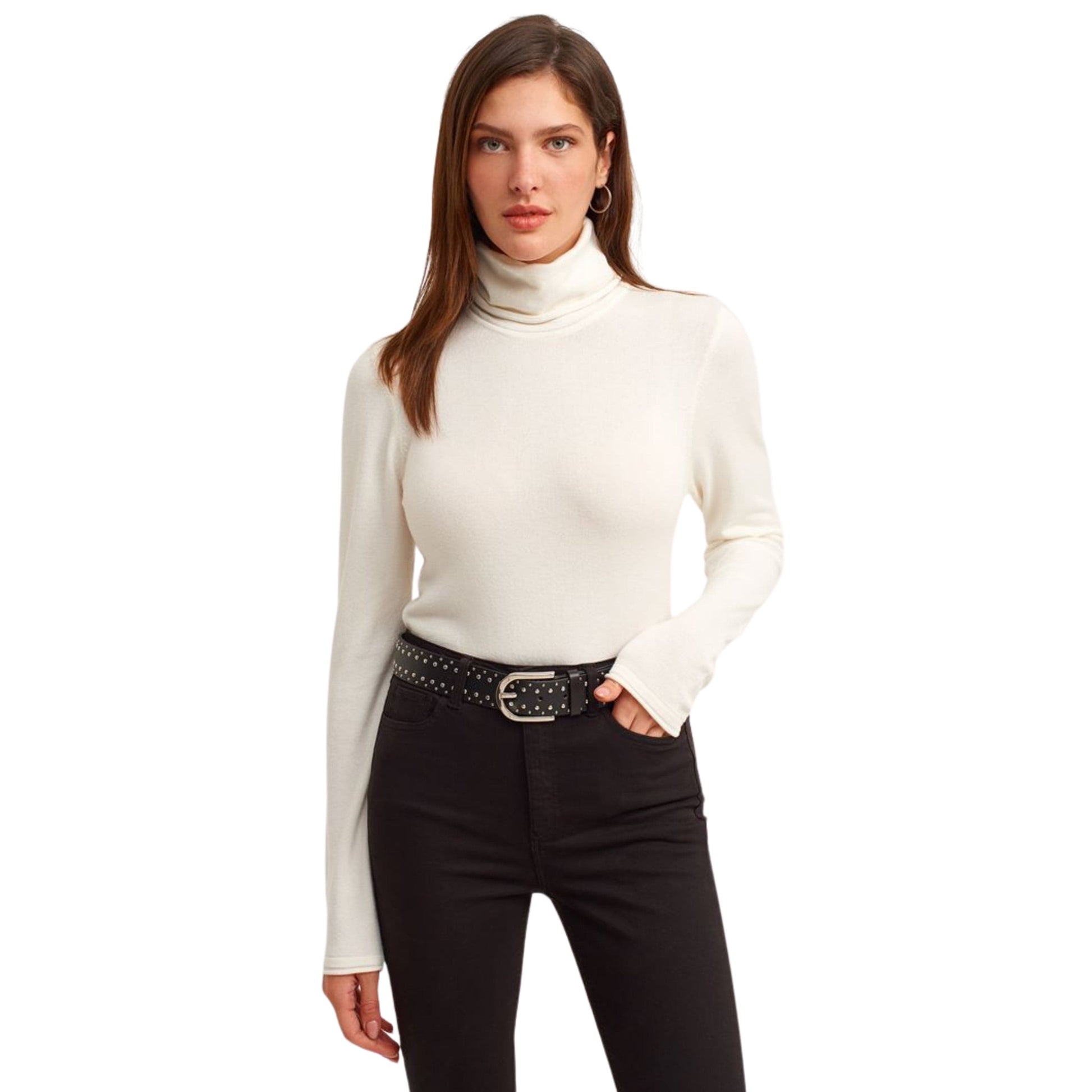 OXXO Womens Tops L / White OXXO -  Turtleneck Sweater