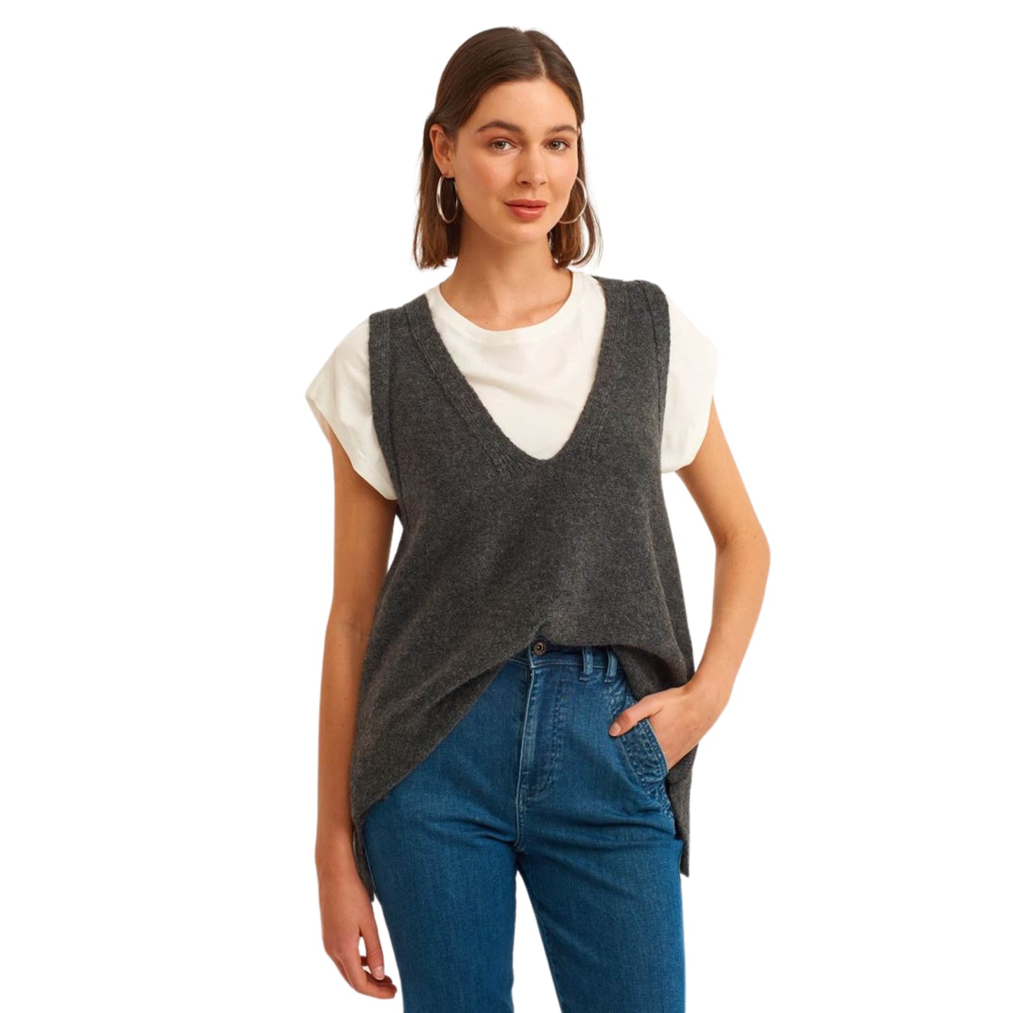 OXXO Womens Tops OXXO - V-neck Knitwear Pullover Vest