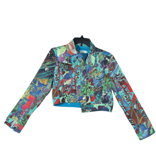 PAUL BRIAL Womens Jackets S / Multi-Color PAUL BRIAL - Crop button up jacket