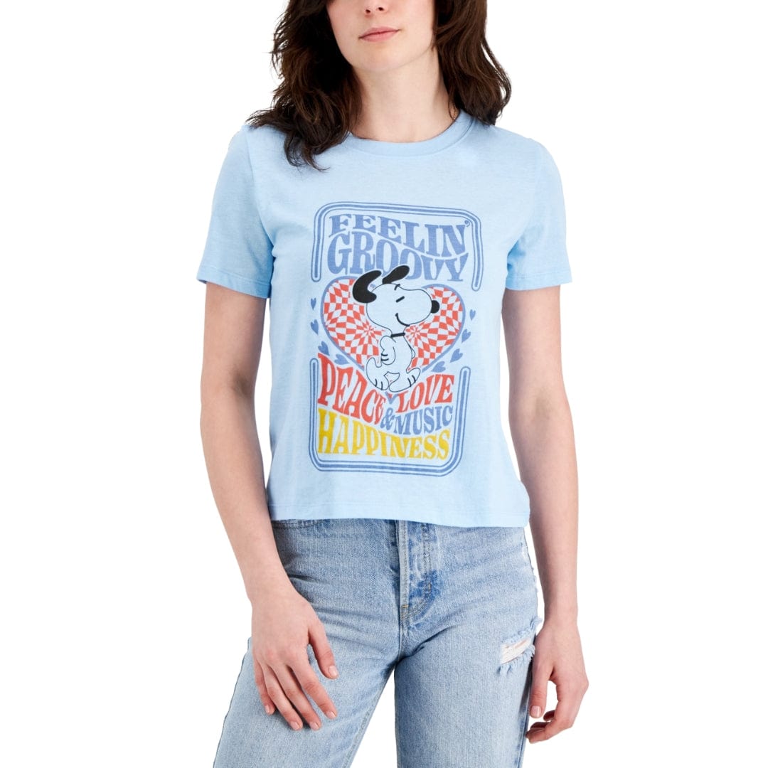 PEANUTS XL / Blue PEANUTS - Screen Feeling Groovy Graphic Tee