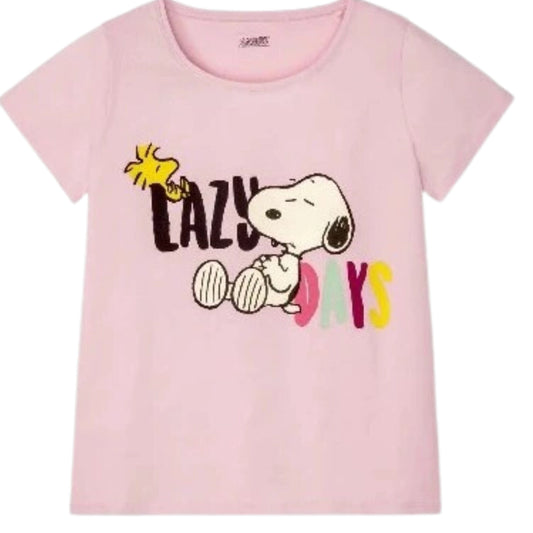 PEANUTS Womens Tops S / Pink PEANUTS - Pull Over T-Shirt