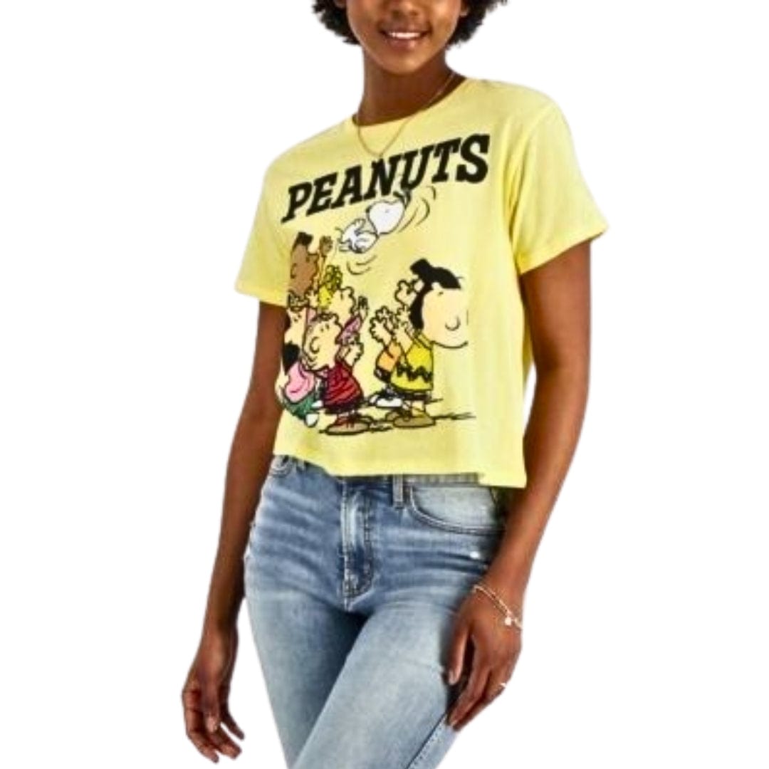 PEANUTS Womens Tops XL / Yellow PEANUTS - Snoopy Friends Grap