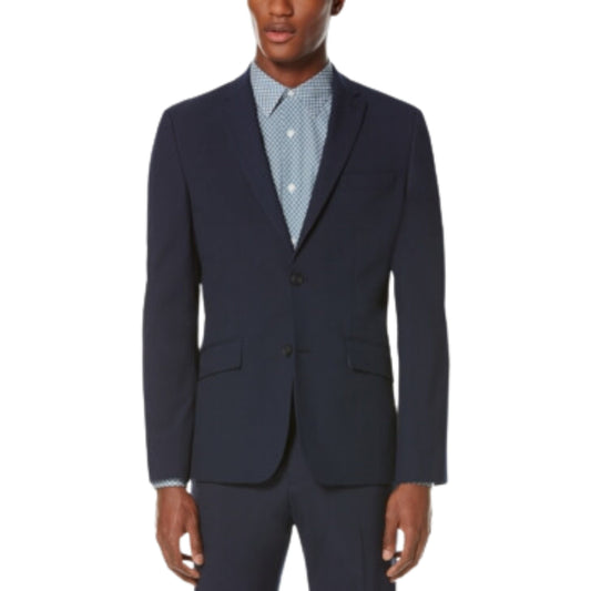 PERRY ELLIS Mens Jackets L / Navy PERRY ELLIS - Slim-Fit Luxe Blazer