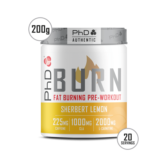 PHD Sports Supplements Sherbet Lemon PHD - Burn Pre- Workout Powder - 200 g