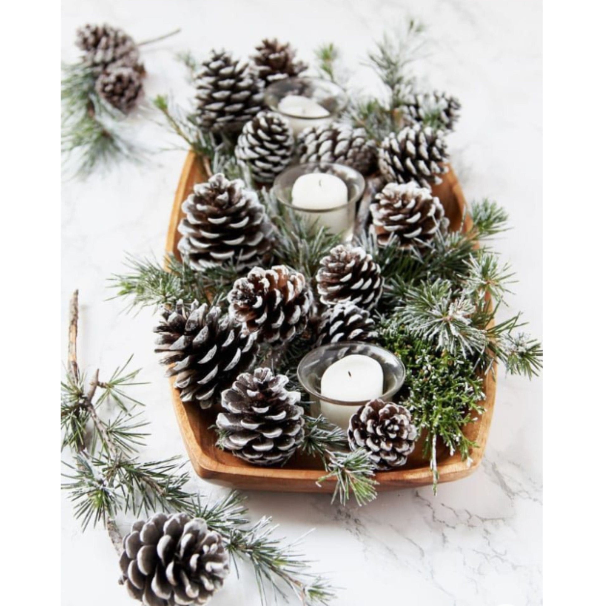 PINECONE FILL Christmas Decoration PINECONE FILL - 3-Minute DIY Snow Covered Pine Cones & Branches