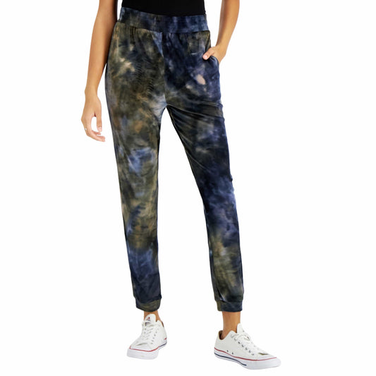 PLANET GOLD Womens Bottoms S / Multi-Color PLANET GOLD - High Rise Tie-Dyed Velour Sweatpants