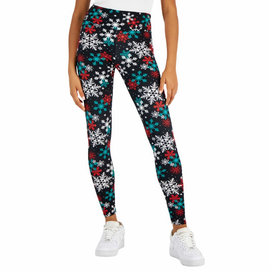 PLANET GOLD Womens Bottoms S / Multi-Color PLANET GOLD - Snowflake leggings