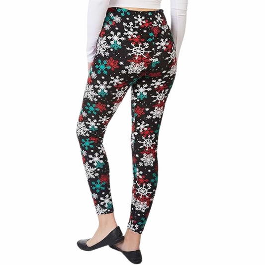 PLANET GOLD Womens Bottoms S / Multi-Color PLANET GOLD - Snowflake leggings