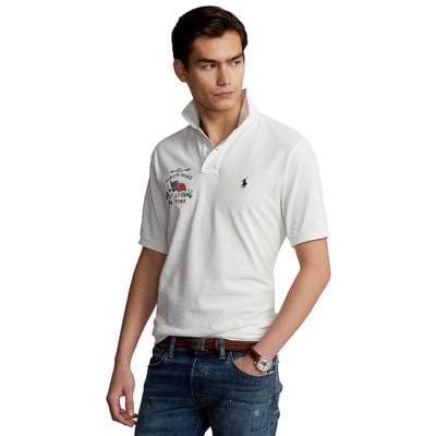 POLO Mens Tops XL / White POLO -  Classic-Fit Flag Mesh Polo Shirt