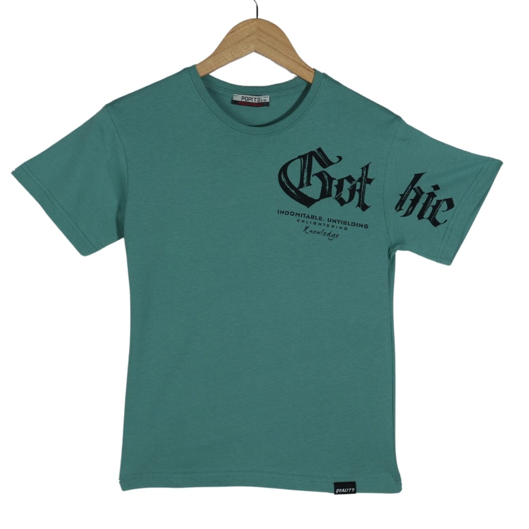 POPITO Boys Tops M / Green POPITO - KIDS - Printed T-Shirt