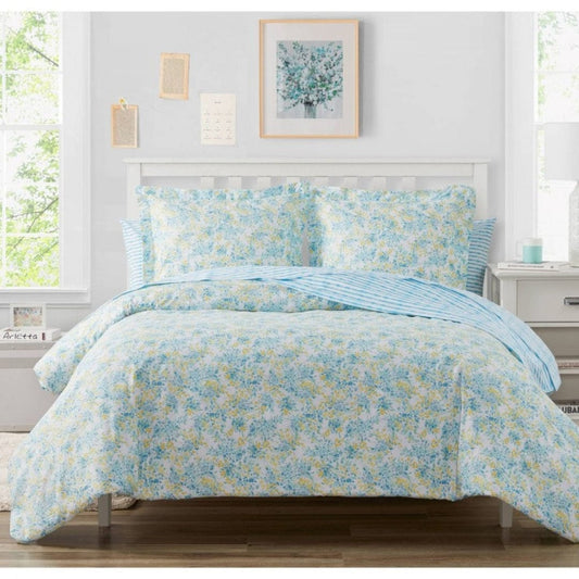 POPPY&FRITZ Comforter/Quilt/Duvet Full/Queen / Multi-Color POPPY&FRITZ - Happy Floral Duvet Cover Set