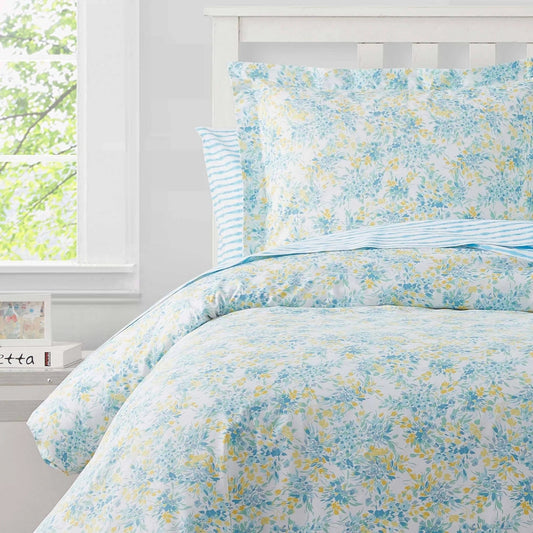 POPPY&FRITZ Comforter/Quilt/Duvet Full/Queen / Multi-Color POPPY&FRITZ - Happy Floral Duvet Cover Set