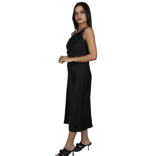 PRETTYGARDEN Womens Dress S / Black PRETTYGARDEN - One Shoulder Dress