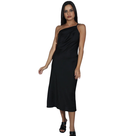 PRETTYGARDEN Womens Dress S / Black PRETTYGARDEN - One Shoulder Dress