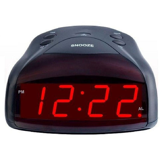 Provideolb Alarm Clocks LED Digital Alarm Clock Night Light Outlet Powered with Backup Battery - FS229