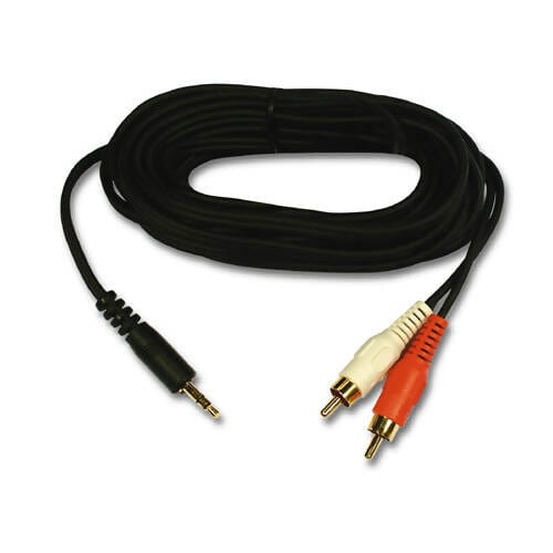 Provideolb Audio & Video Connectors & Adapters Conqueror Cable 3.5mm Audio Jack to 2x RCA Stereo 1.5 Meter Black - C31