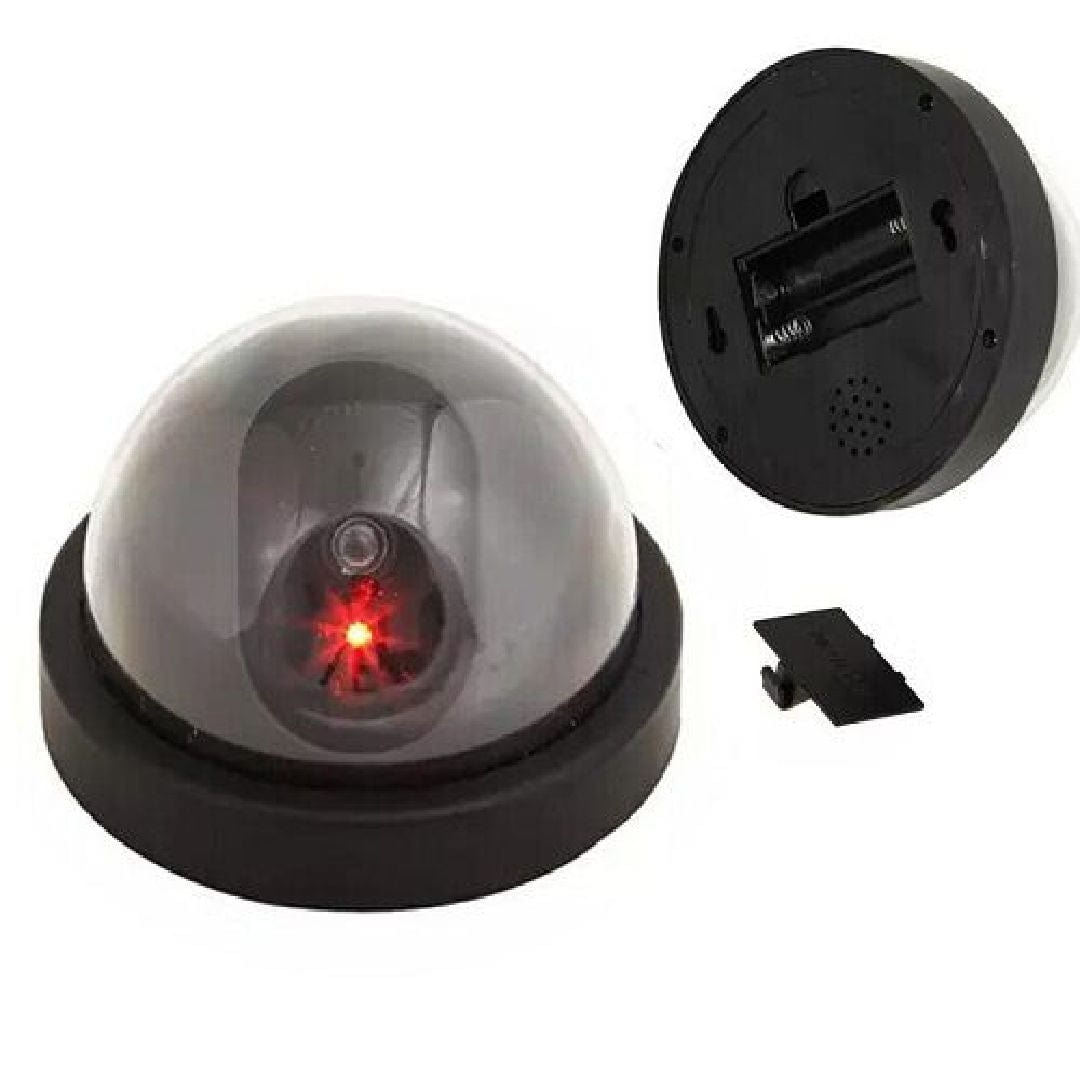 Provideolb Bullet Surveillance Cameras Conqueror Fake Security Surveillance Camera Dummy Dome Shaped Camera for Indoor / Outdoor with Red LED Light - CA96