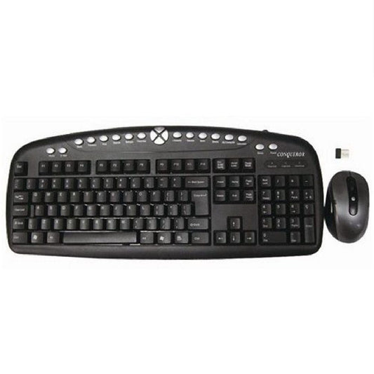 Provideolb Computer Keyboards Conqueror Wireless Keyboard with Mouse for Desktop Computer PC Laptop - CB6002
