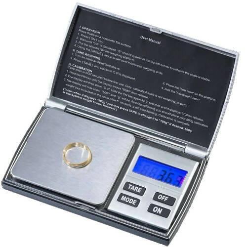 Provideolb Digital Kitchen Scales Westinghouse Electric Pocket Scale 500g Capacity - WCKM0054