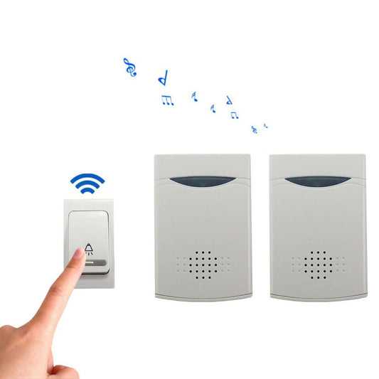 Provideolb Door Bell Push Buttons Aiteng Digital Wireless Doorbell with 2 Receivers - V006B2