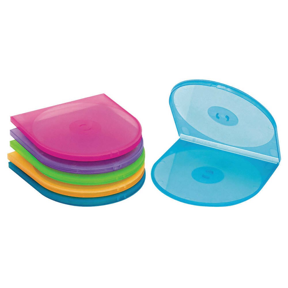 Provideolb DVD Cases Case CD Single Shell Plastic Colorful Pack of 10 - M88