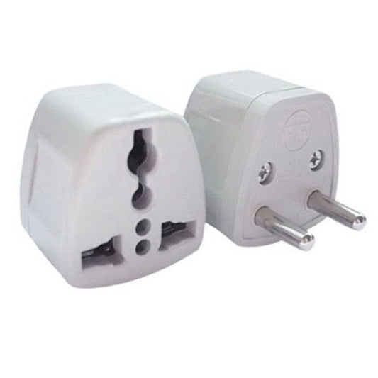 PROVIDEOLB Electric Adapters Plug Multipurpose Socket to 2 Round Pins Type C European Plug Power Adapter - P224