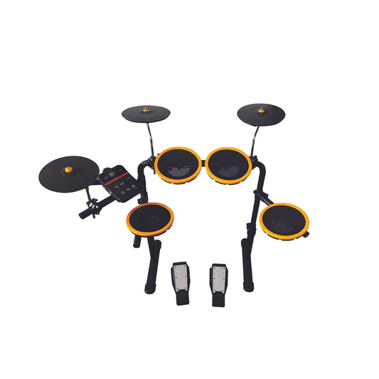 Provideolb Electronic Drum Pads Ara Electronic 7-Piece Drum Kit Bundle with Digital LED Display - EDR6600