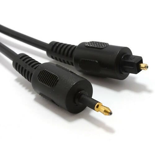 Provideolb Fiber Optic Cables Conqueror Fiber Optic Cable Toslink to 3.5mm 1.5 Meter Black - C117A