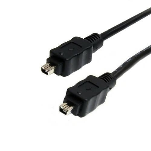 Provideolb Firewire Cables Conqueror Firewire Cable IEEE1394 I.LINK 4 Pin to 4 Pin 1.5 Meter Black - C12
