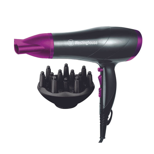 Provideolb Hair Dryers & Accessories Westinghouse Ionic Hair Dryer with Adjustable Heat and Diffuser 2200 Watt - WH1125