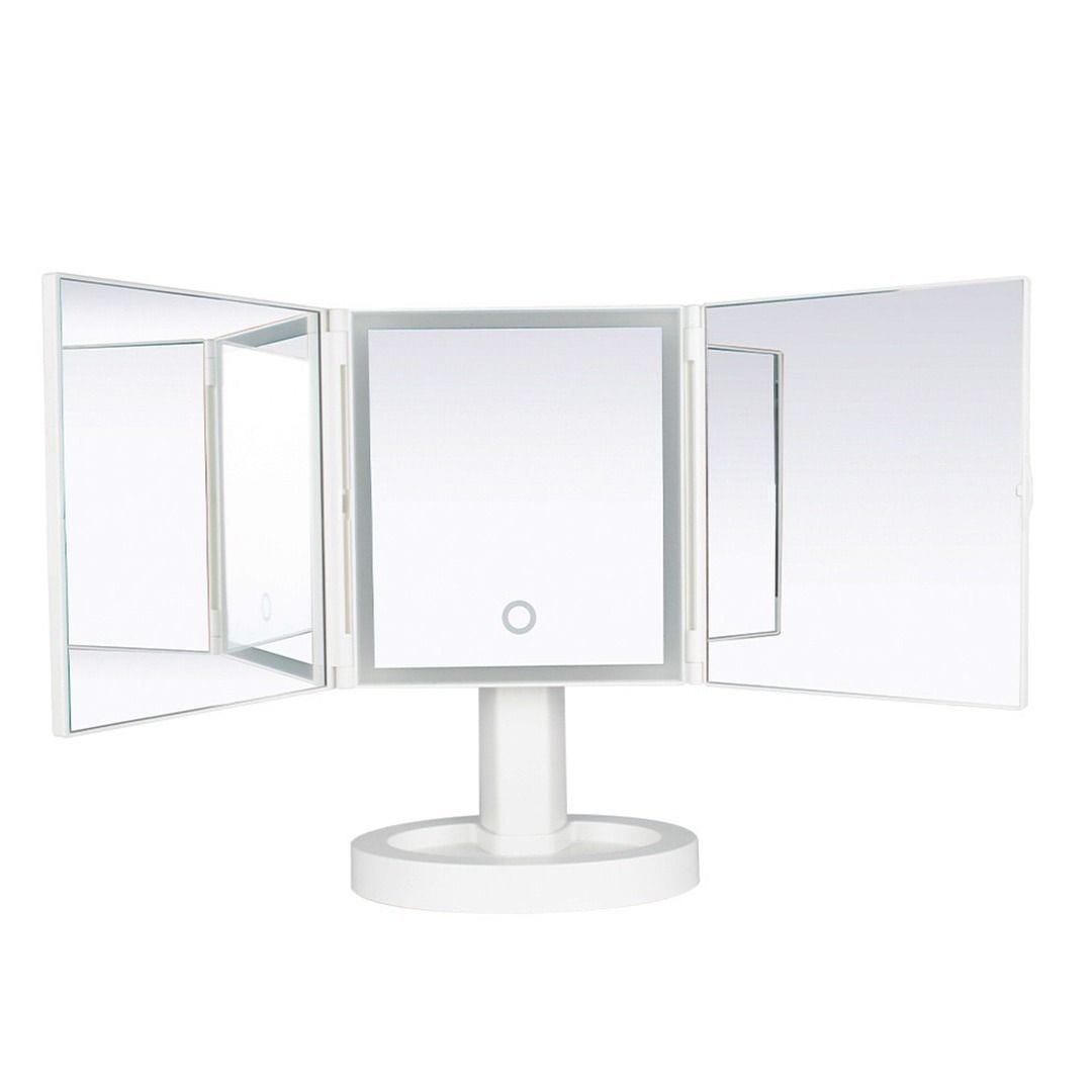 Provideolb Mirrors Conqueror Foldable LED Make up Mirror with up to 5x Magnification White – TMR310