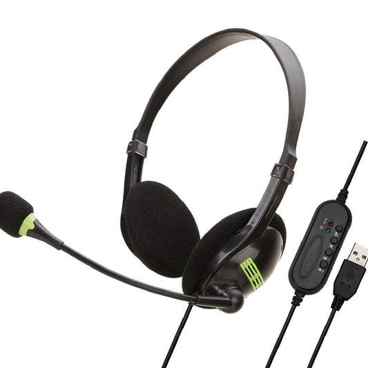 Provideolb On-Ear Headphones Soyto Headset with Microphone USB Interface Headset Jack - SY440MV