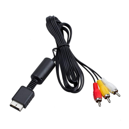 Provideolb PlayStation 2 Accessories Conqueror Cable PS2 to RCA 1.8 Meter Black - C42