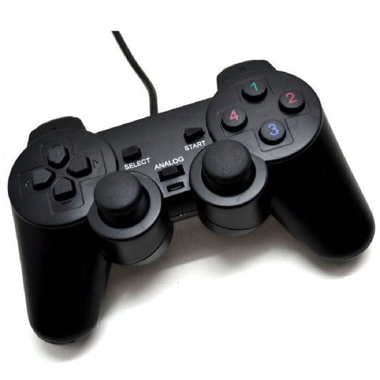 Provideolb PlayStation 2 Accessories Conqueror Game Controller Vibrating Dual Shock Wired Joystick for PS2 - NS2121