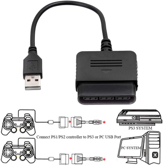 Provideolb PlayStation 2 Accessories Converter Adapter PS2 Controller to USB for PC - U813