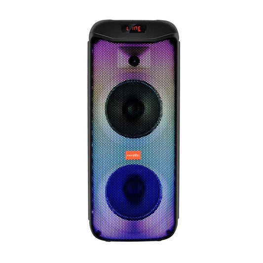 Provideolb Portable Bluetooth Speakers ADS Multimedia Bluetooth 2X 6 Inch Speaker with Fire Flame LED Light 250 Watt - TFY206B