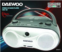 Provideolb Portable CD Players Daewoo Stereo CD Radio Player - DI611