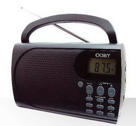 Provideolb Portable Radios Coby AM / FM Radio Portable with Alarm Clock Black - CXR500