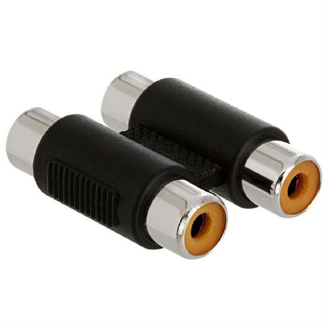 Provideolb RCA Cables Plug Audio Video Cable Wire 2 x RCA Female to Female Connector Coupler Jack Adapter - P210