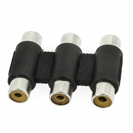 PROVIDEOLB RCA Cables Plug Audio Video Cable Wire 3 x RCA Female to Female Connector Coupler Jack Adapter - P211