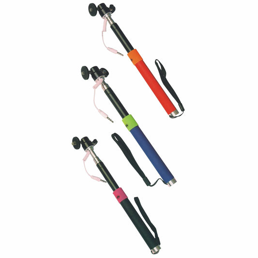 Provideolb Selfie Sticks & Cell Phone Tripods Conqueror Selfie Stick Wired - C164