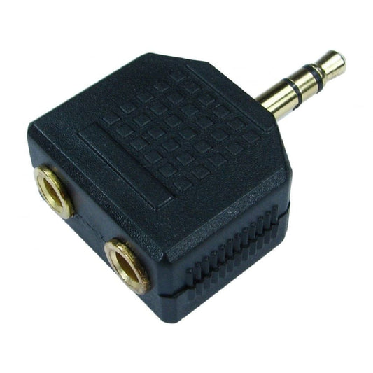 Provideolb Stereo Jack Cables Plug 1 x 3.5mm Male Audio to 2 x 3.5mm Female Audio Adapter to Double PC Speaker Input - P202