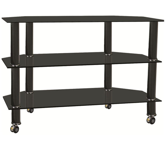 Provideolb Television Stands Table Stand Cart with Wheels and Shelves TV Console - HT4B