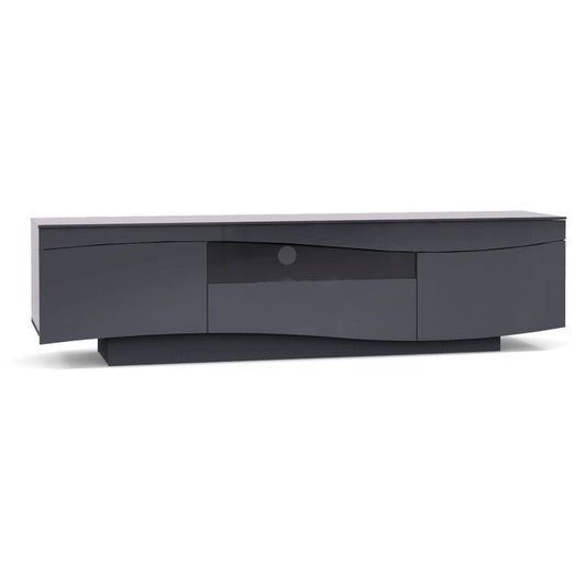 Provideolb Television Stands Table Stand Glass and Wood TV Console Black - HT50B