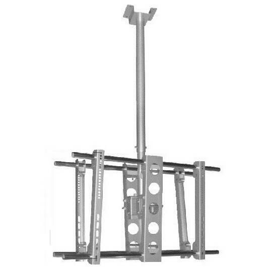 Provideolb TV Ceiling & Wall Mounts Ceiling Stand for 2 x LED / LCD / Plasma TV 23"-65", Double Side Mounting - H87