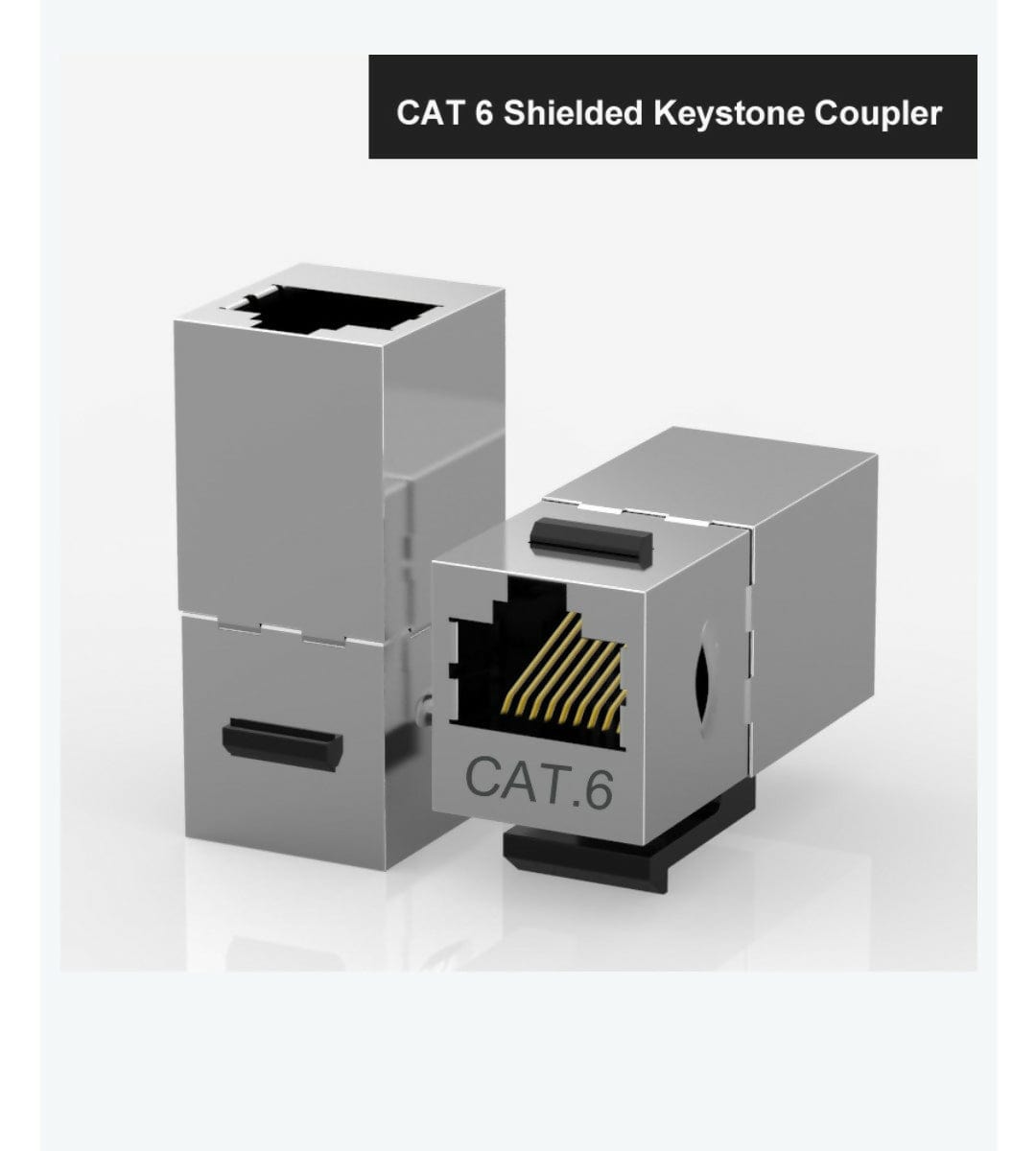 Provideolb USB to USB Adapters Conqueror CAT 6 Female To Female Keystone Jack 8P8C Plug - P255