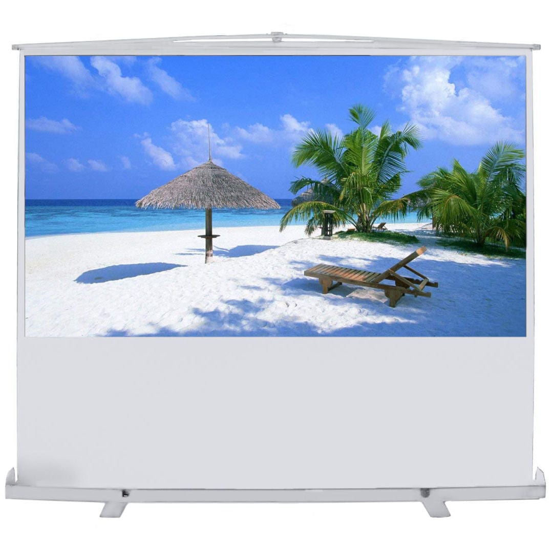 Provideolb Video Projection Screens Conqueror Floor Projection Screen 100", Portable, Retractable, Manual Pull up - HPSC32