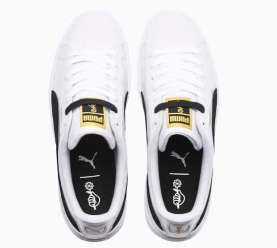 PUMA Kids Shoes 37 / White PUMA - Basket Patent Sneaker