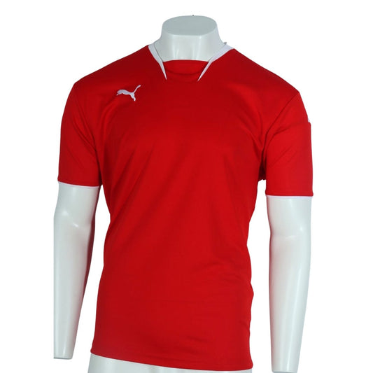 PUMA Mens sports L / Red PUMA - Relaxed Fit Logo Front T-Shirt